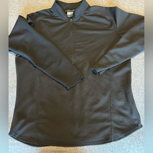 Nike Sphere 1/4 Zip Waffle Pullover‎ Long sleeve with back pocket Black SZ M